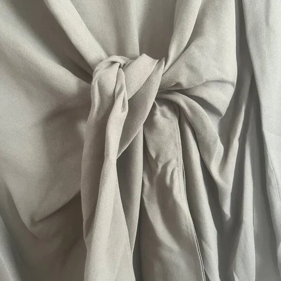 Tibi Feather Weight Eco Crepe Benedict Dress - Grey - 4 - Picture 8 of 12